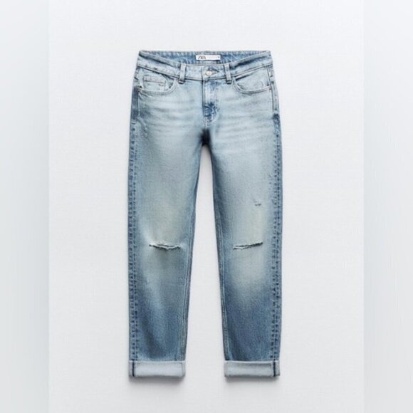 Zara, Women's Relaxed Fit Low Rise Jeans - Blue. Size: 2 (US). NWT (1634) - Picture 11 of 11